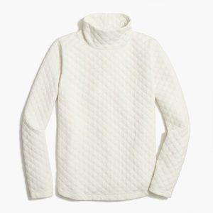 J Crew Factory Quilted Mock Neck Pullover